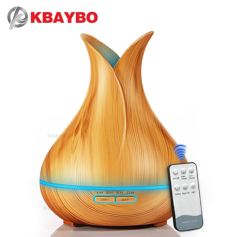 Wooden Grain Petal Essential Oil Humidifier