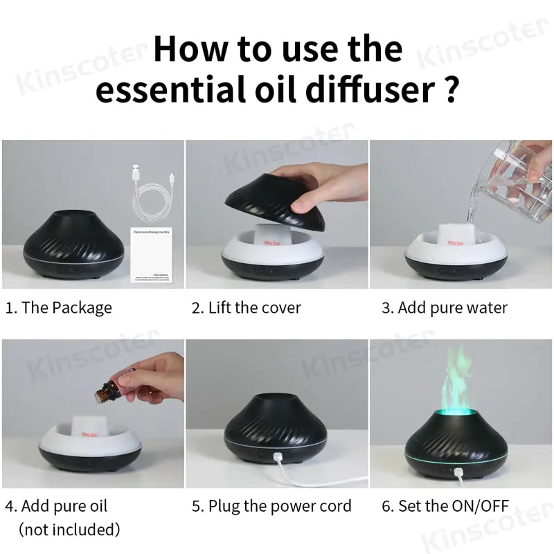 Ultrasonic Volcano Essential Oil Diffuser/Humidifier